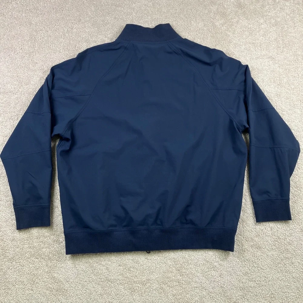 Outdoor Voices Men's L Performance Bomber Jacket Navy Full Zip Athletic Light